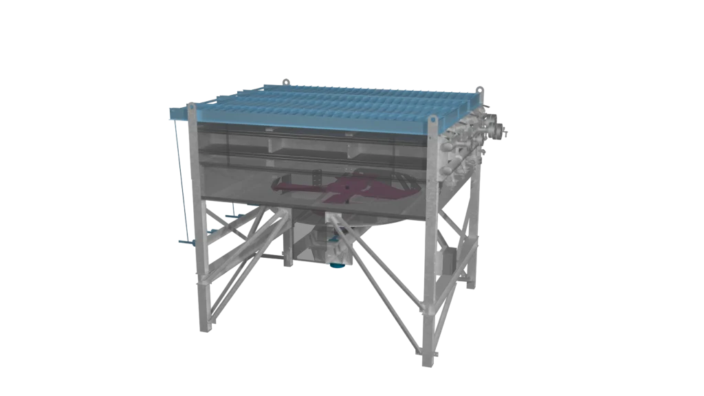 Computer rendering of a condenser unit