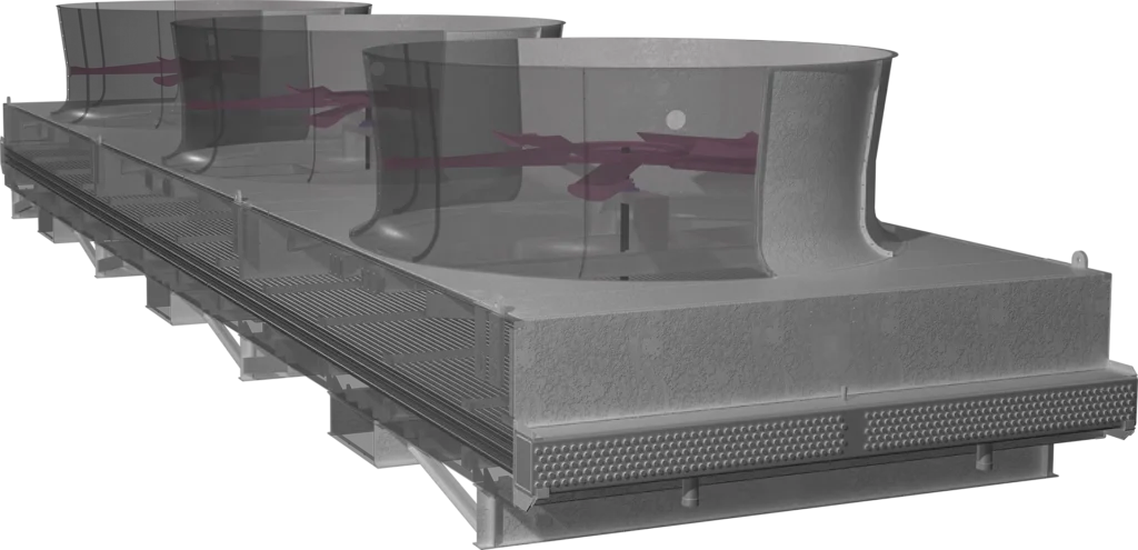 Single row of dry coolers