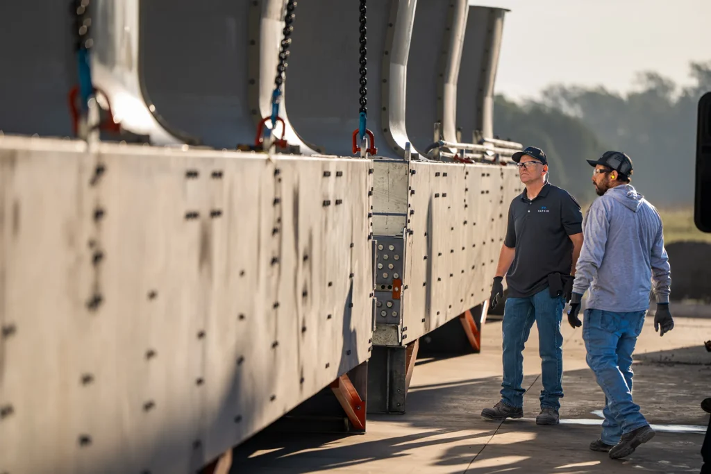 water and water-glycol cooling unit being delivered.