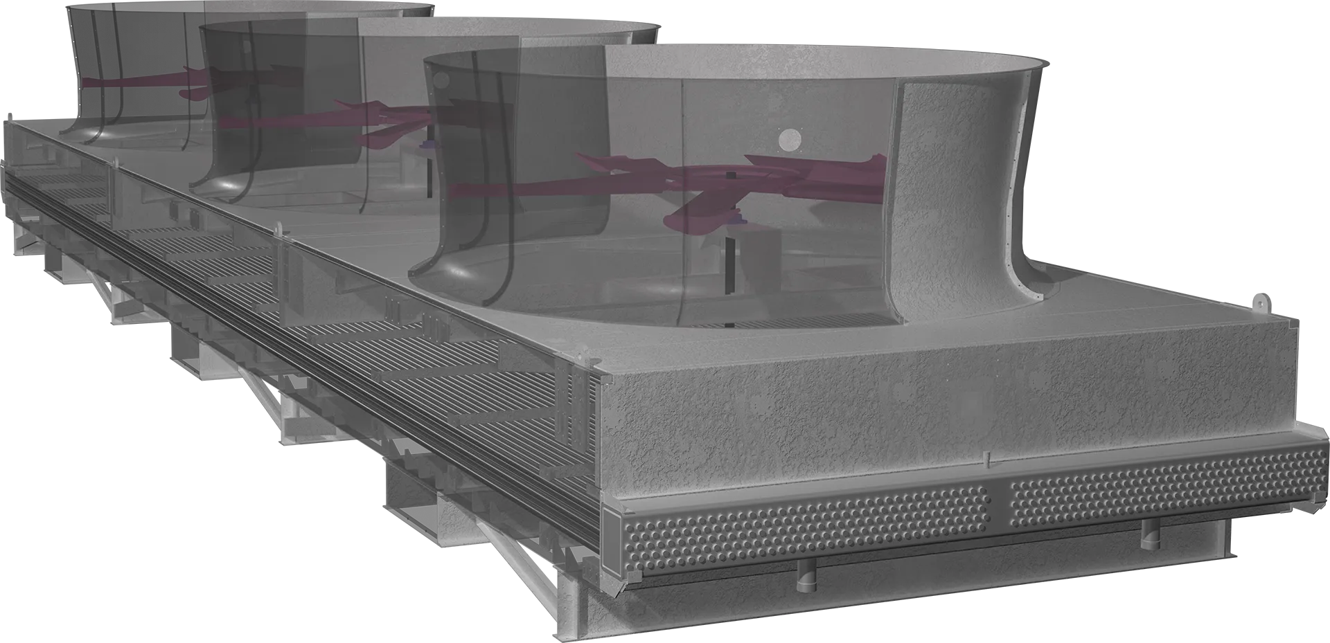 Computer rendering of a large condenser