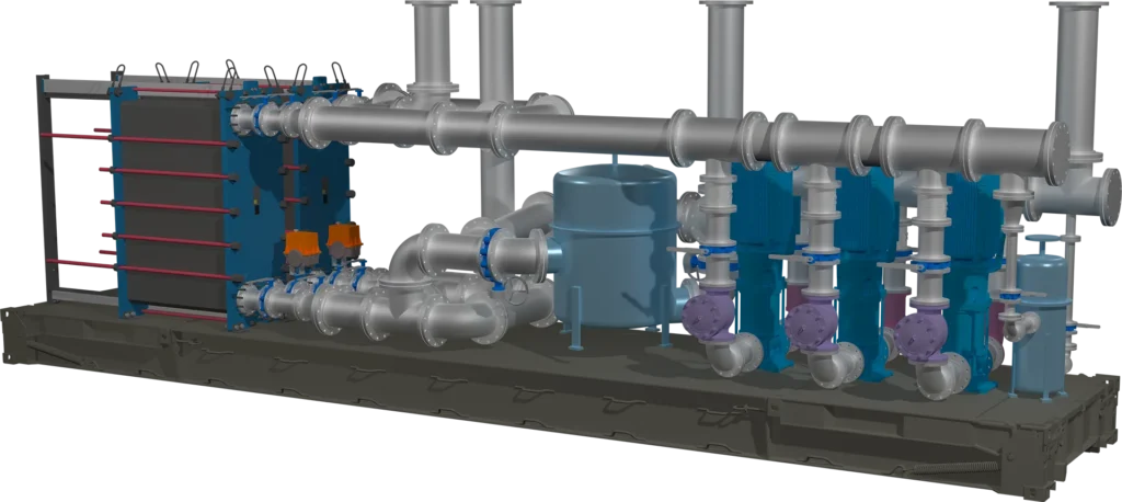 Rendering of a containerized cooling solution